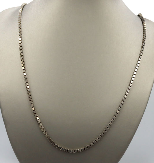 Italian Vintage 925 sterling silver box chain necklace