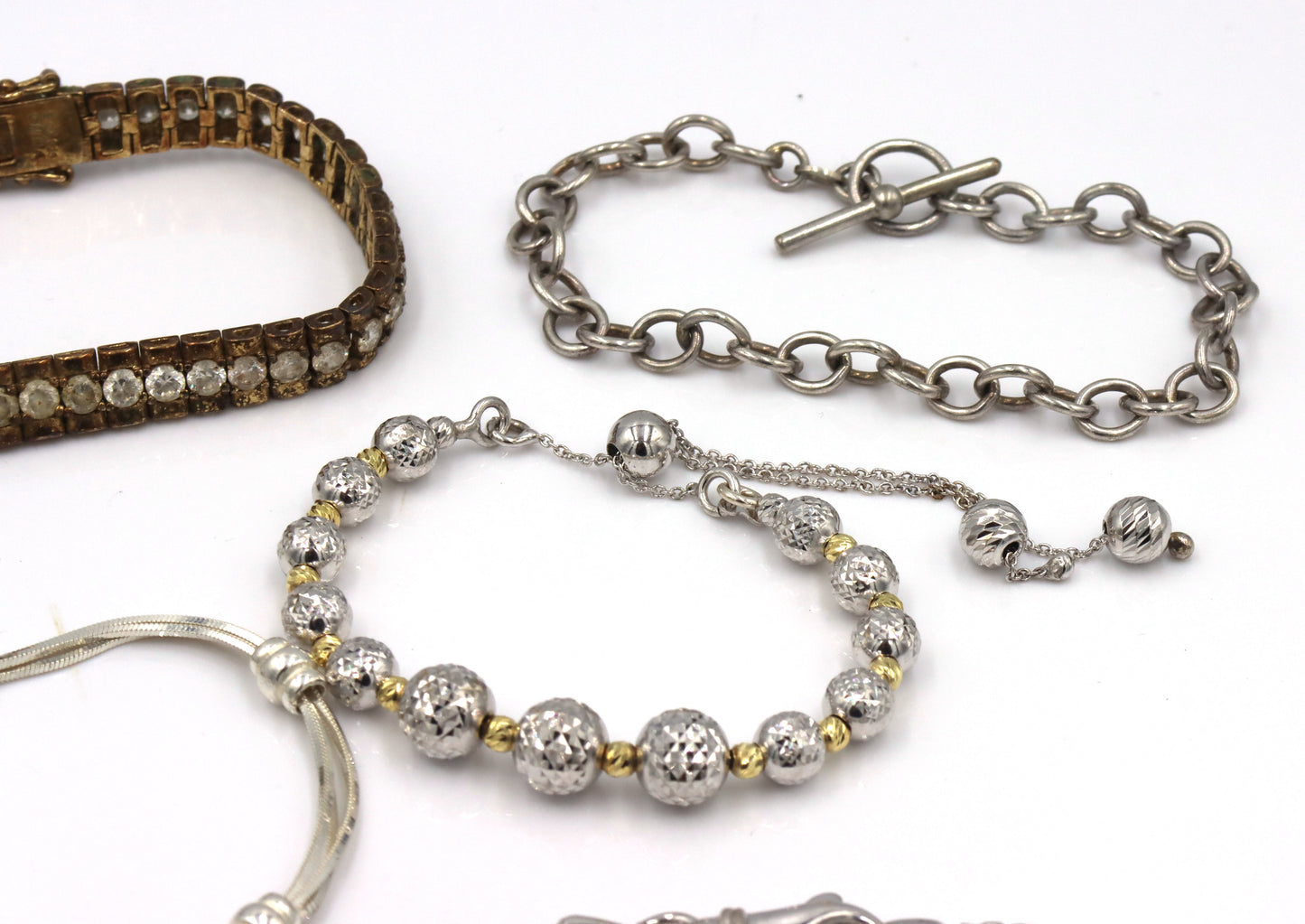 Group of 5 vintage 925 sterling silver bracelets