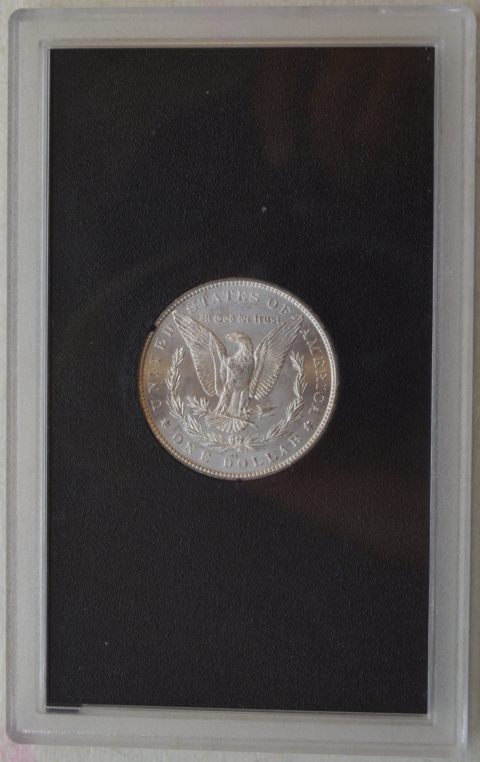 1882-CC Carson City Morgan Silver Dollar GSA Holder with Original Box & Certificate Brilliant Uncirc