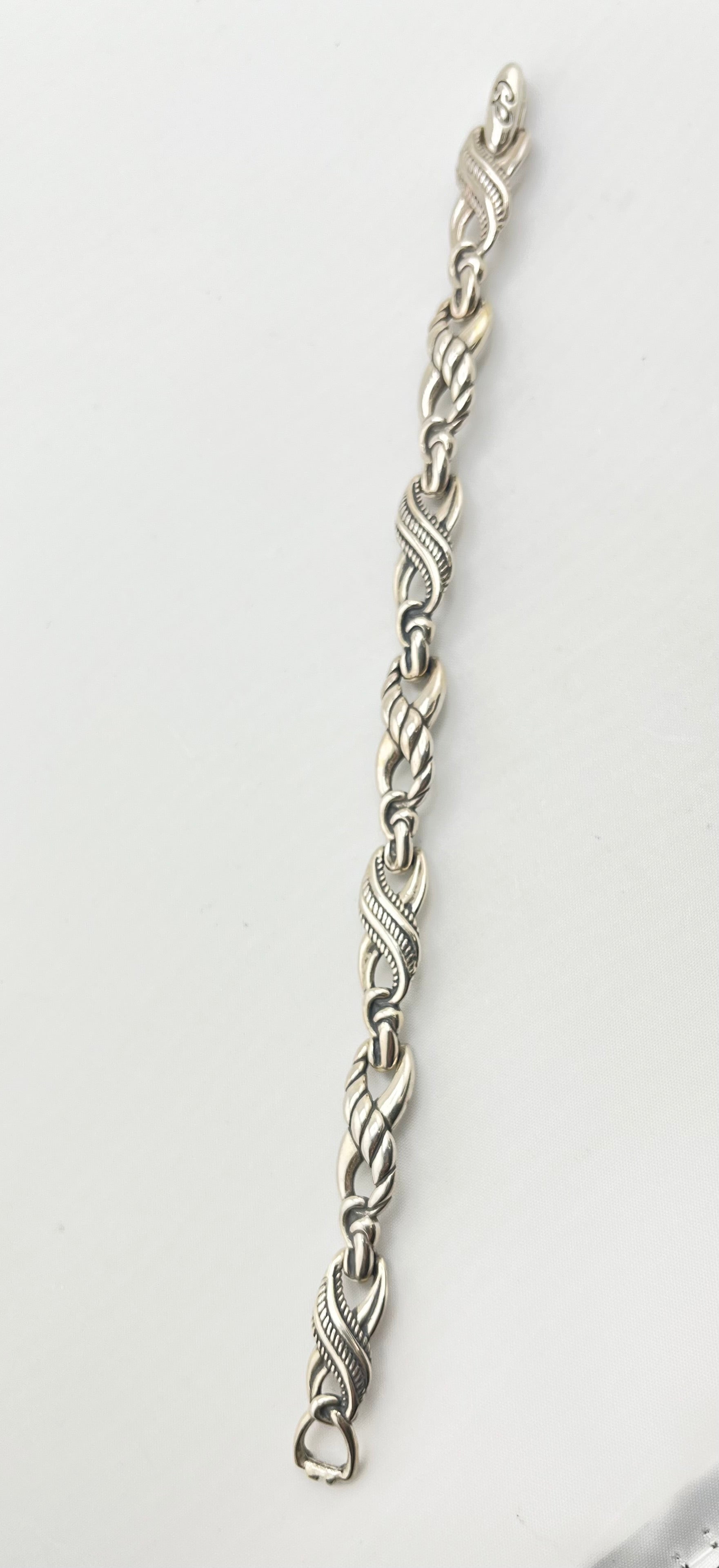 925 Sterling Silver Carolyn Pollack Vintage X-Link Infinity Interlocking Links Bracelet