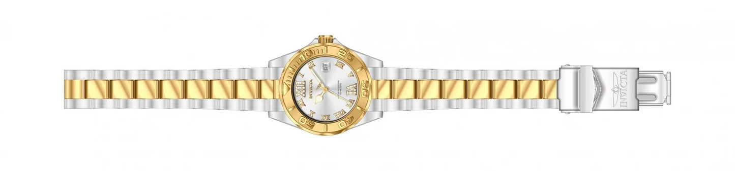 Invicta Women's Pro Diver Quartz 3 Hand Silver Dial Watch