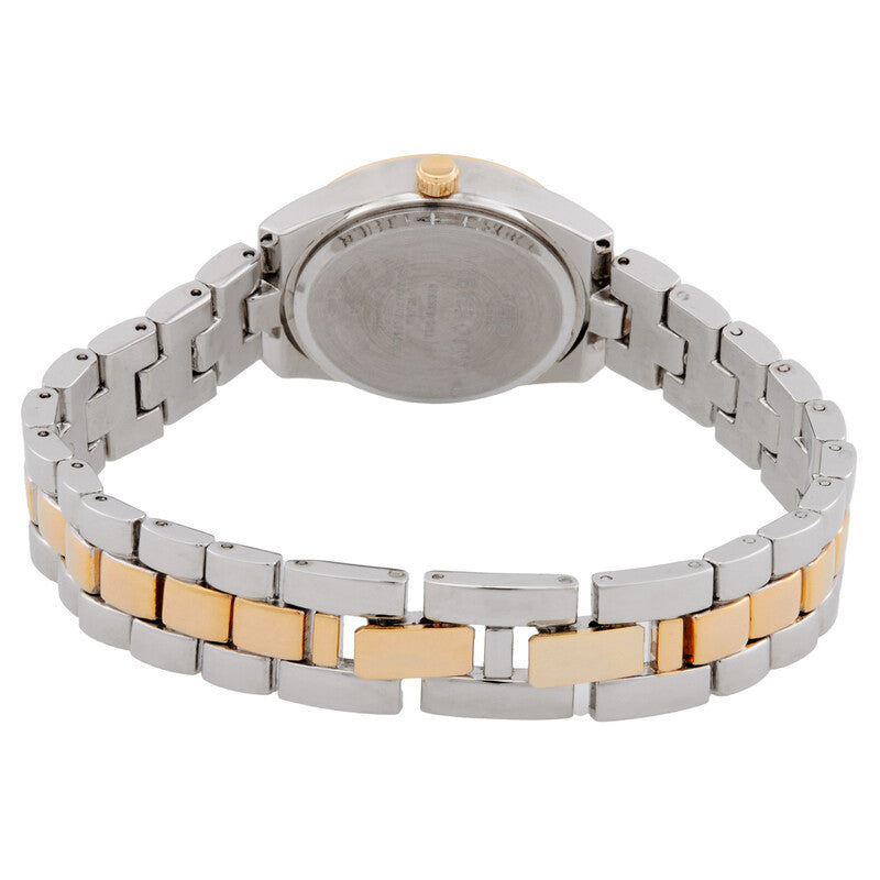 Timex Viewpoint Womens Quartz Dress Watch Two Tone Stainless Steel Bracelet Mother of Pearl Dial