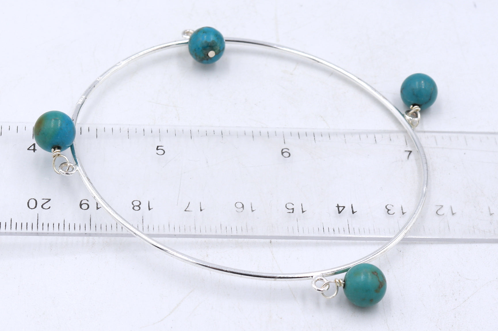 Set of 3 925 sterling silver charm bangles