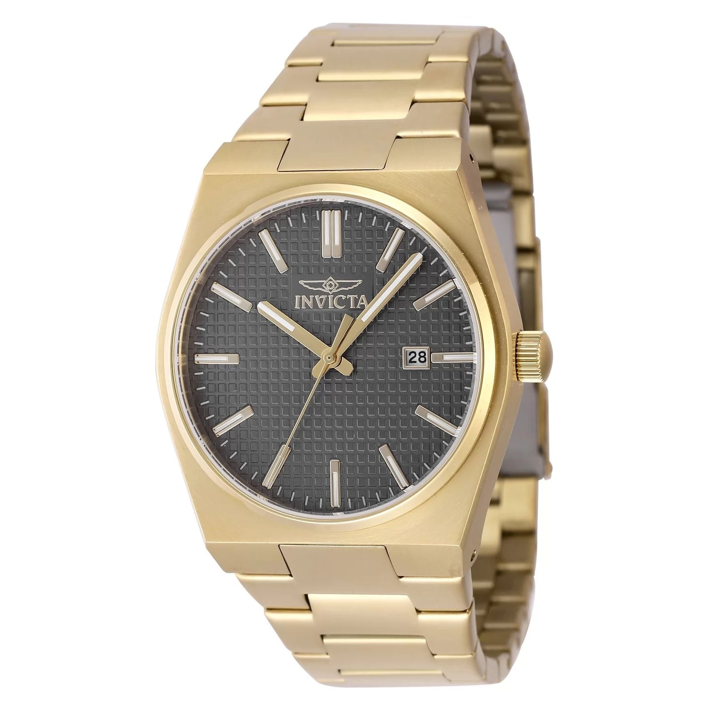 Invicta Men's Speedway Quartz 3 Hand Charcoal Dial Watch
