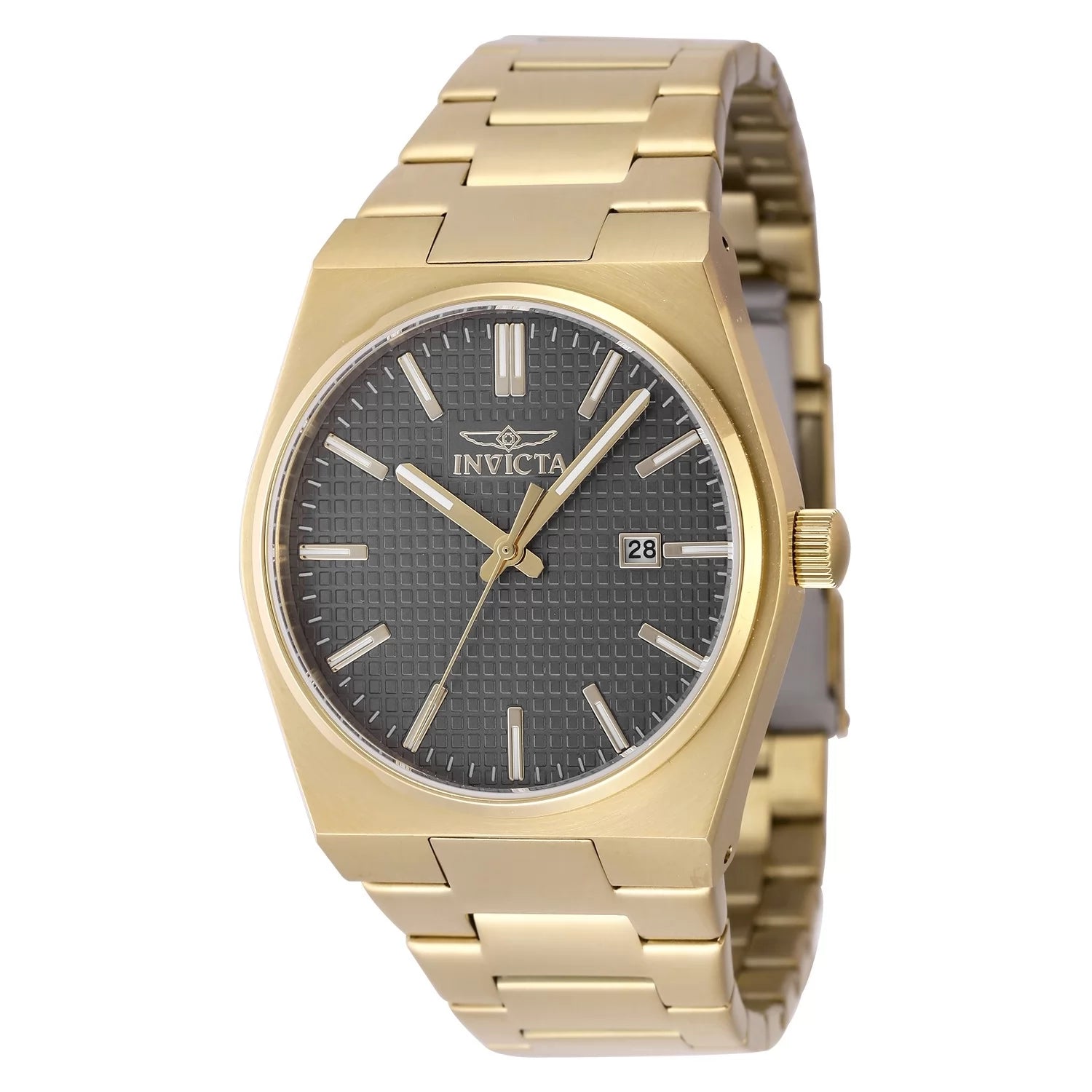 Invicta Men's Speedway Quartz 3 Hand Charcoal Dial Watch