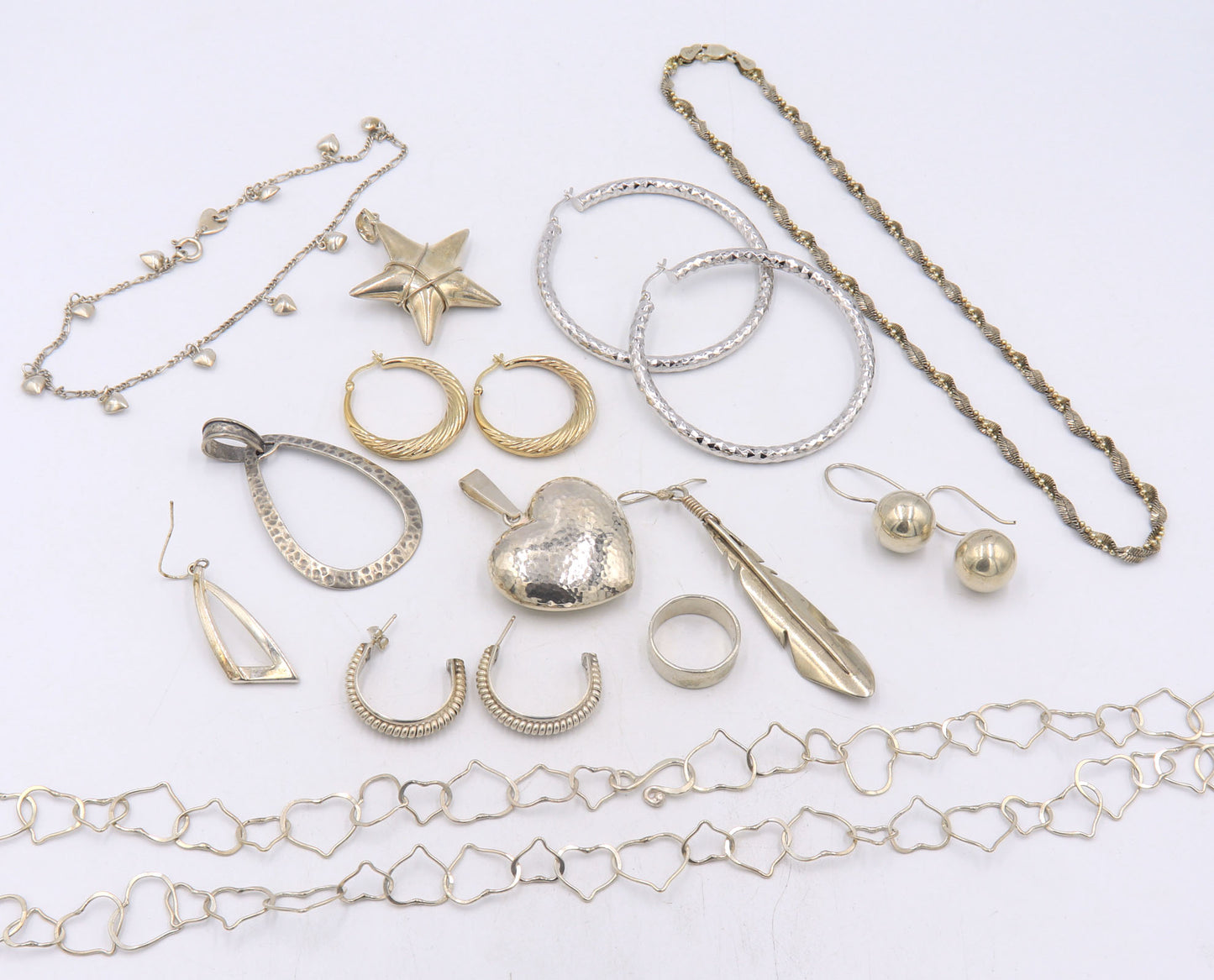 Group Lot of Vintage 925 Sterling Silver Jewelry