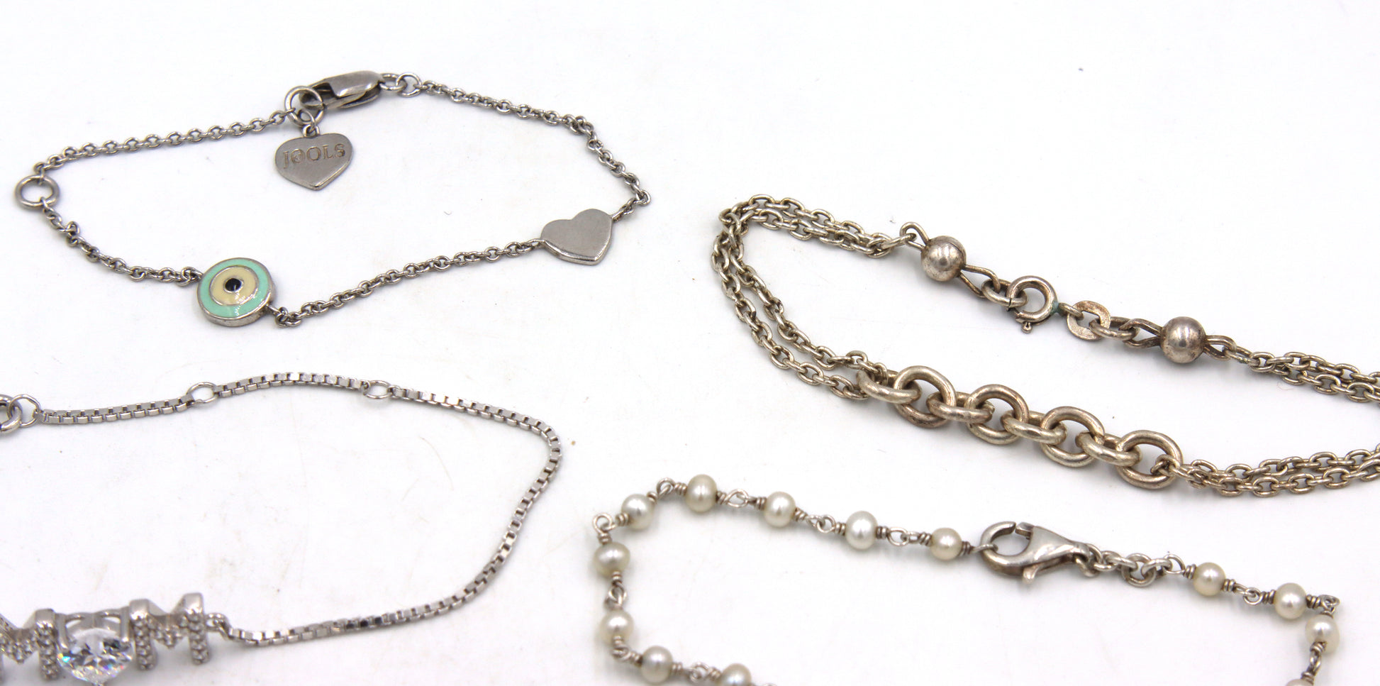 Group lot of Vintage 925 sterling silver bracelets