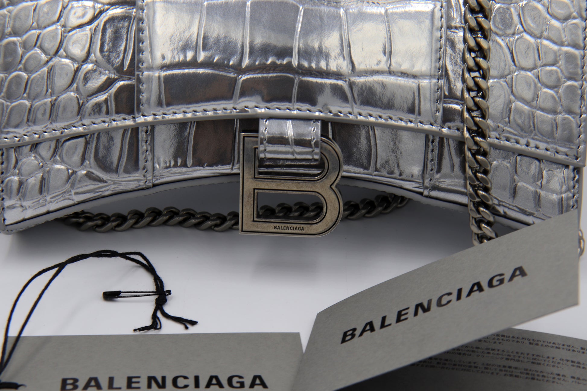 Balenciaga Hourglass Wallet on Chain Handbag