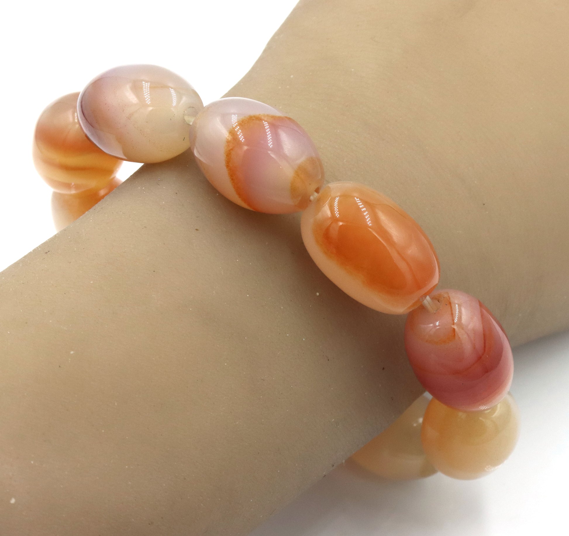 Orange quartz chunky bracelet