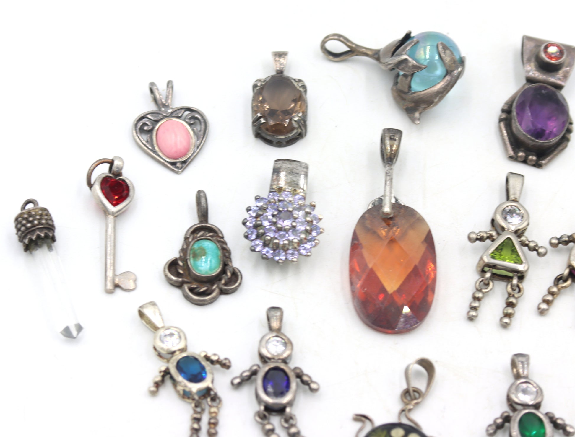 Group lot of Vintage 925 sterling silver pendants