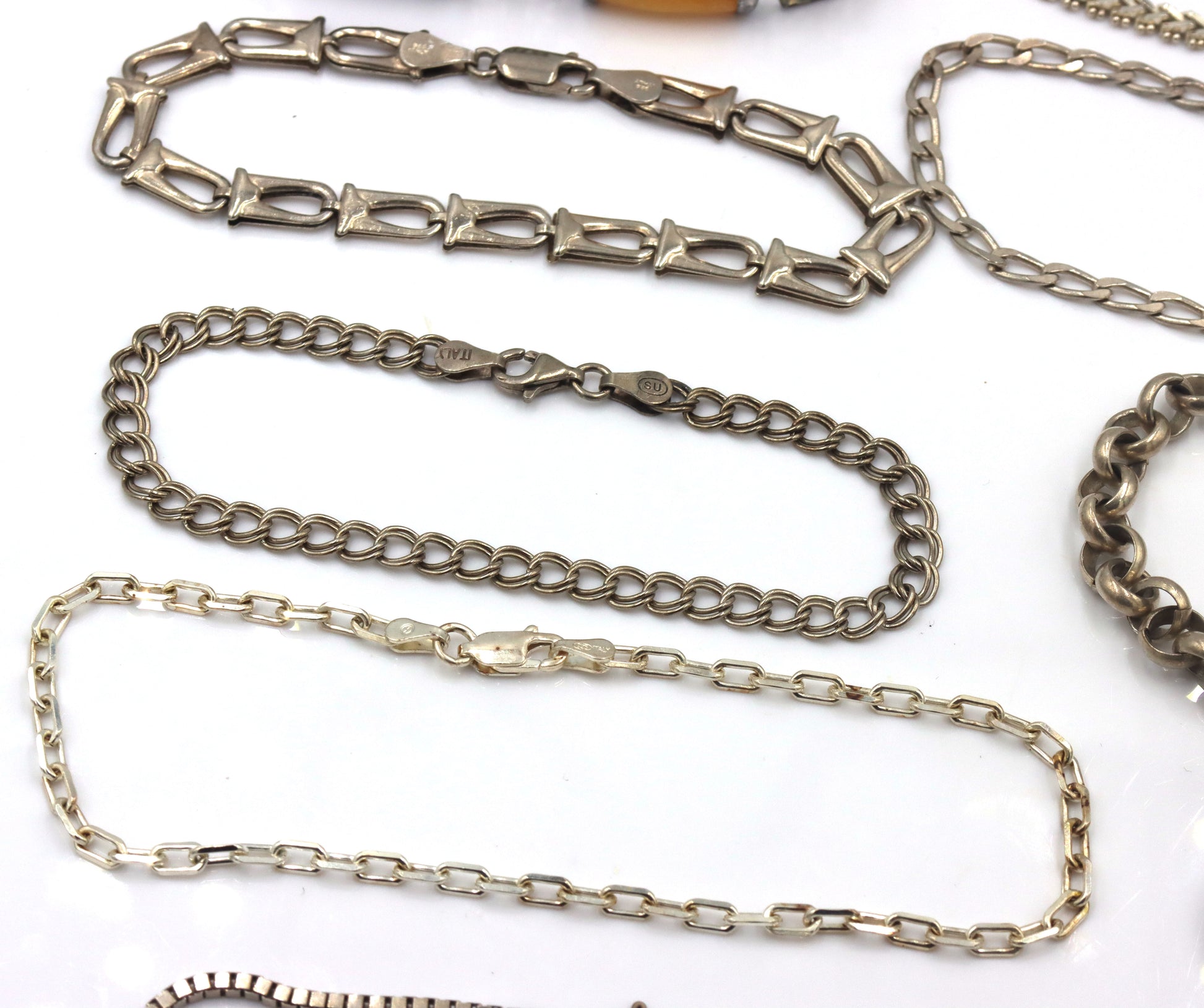 Group lot of 8 Vintage 925 sterling silver bracelets