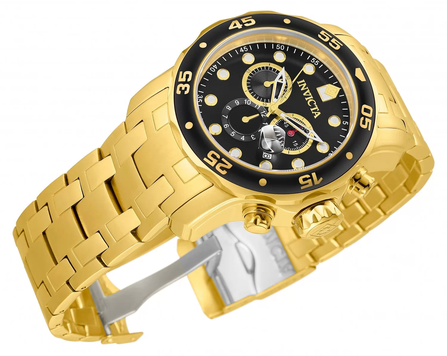 Invicta Men's Pro Diver Quartz Chronograph Black Dial Watch