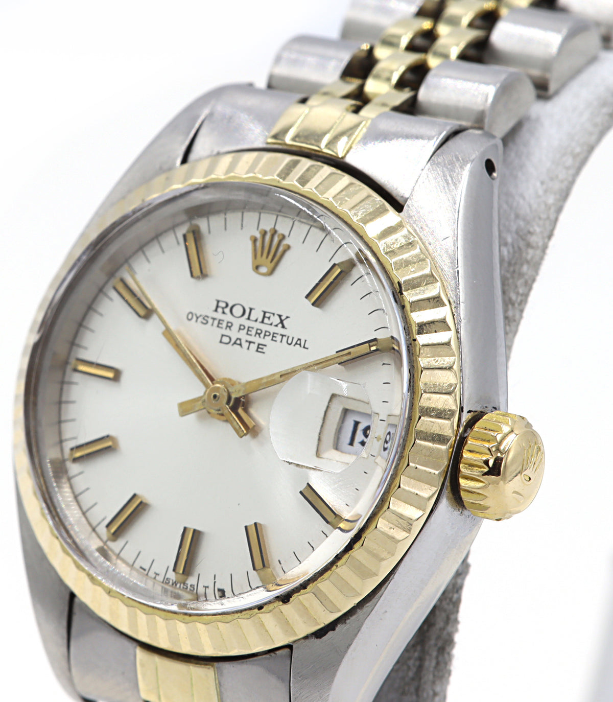 Rolex Oyster Perpetual Date 6917 Two Tone Silver Dial Ladies Watch