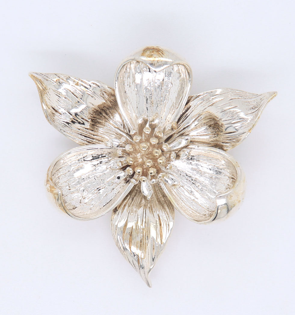 925 Sterling silver Tiffany & Co Dogwood flower brooch