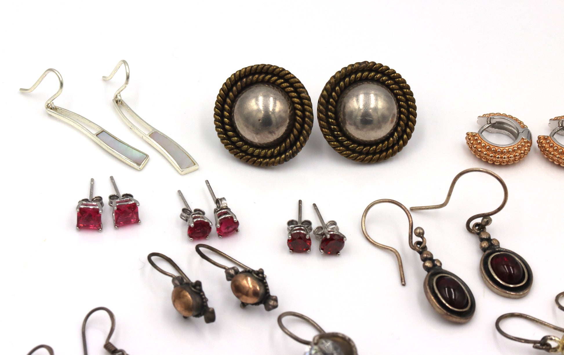 Group lot of vintage 925 sterling silver earrings