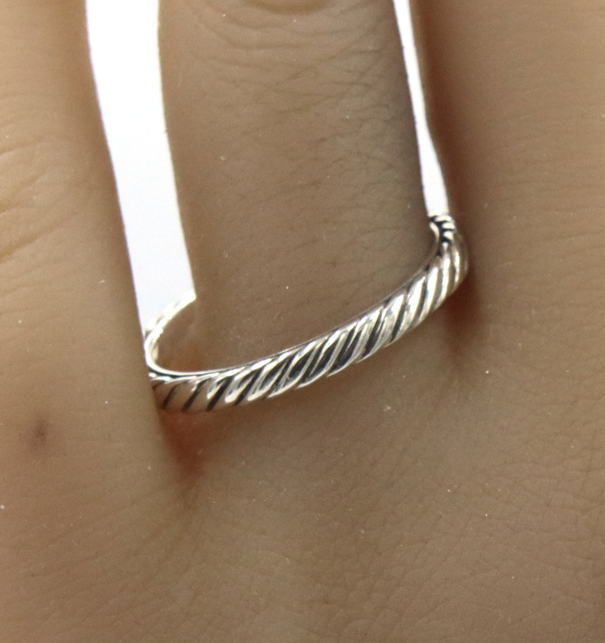 925 Sterling silver David Yurman cable stack ring