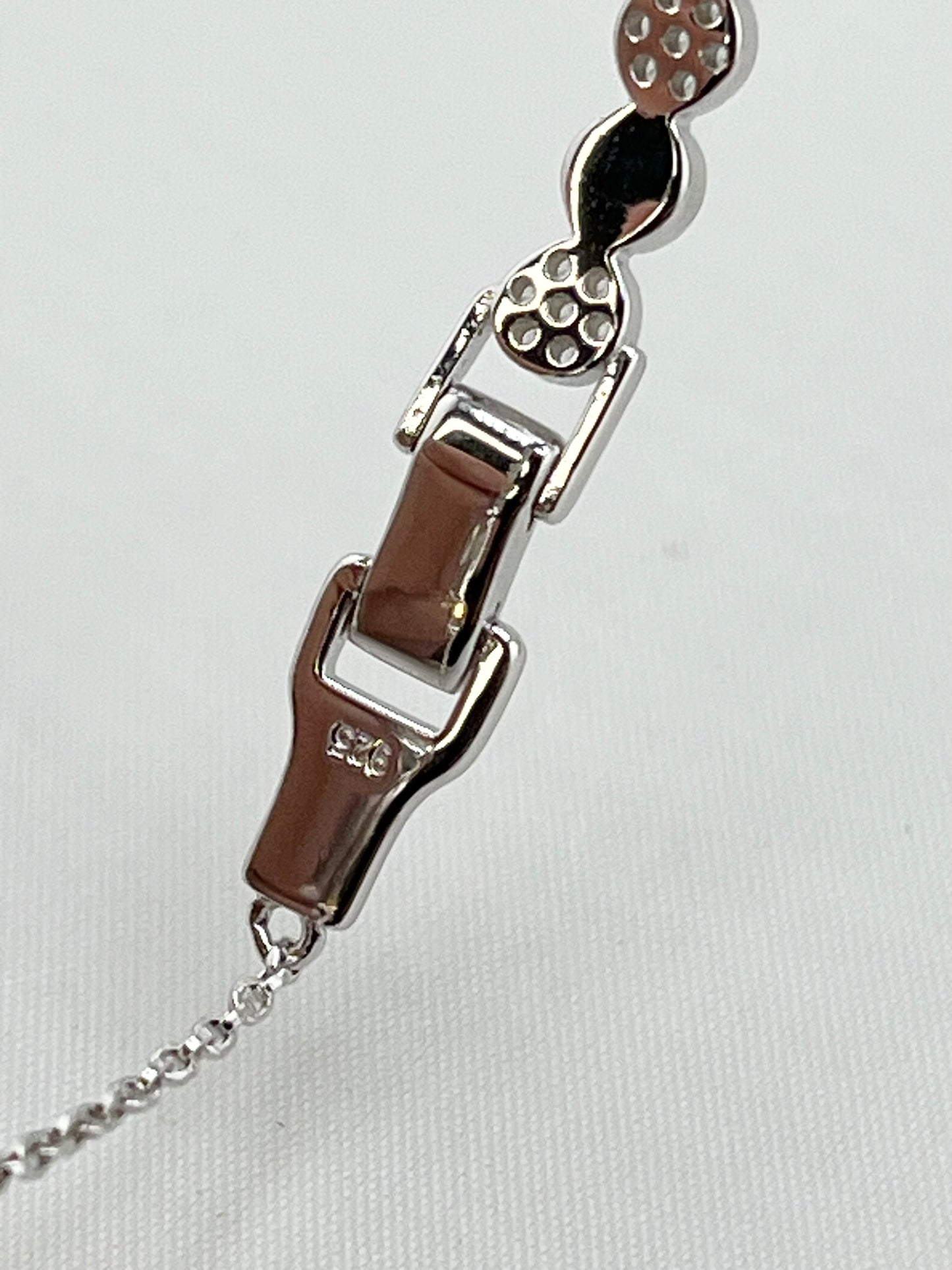 925 Sterling Silver alternating Round Disk Tennis Bracelet