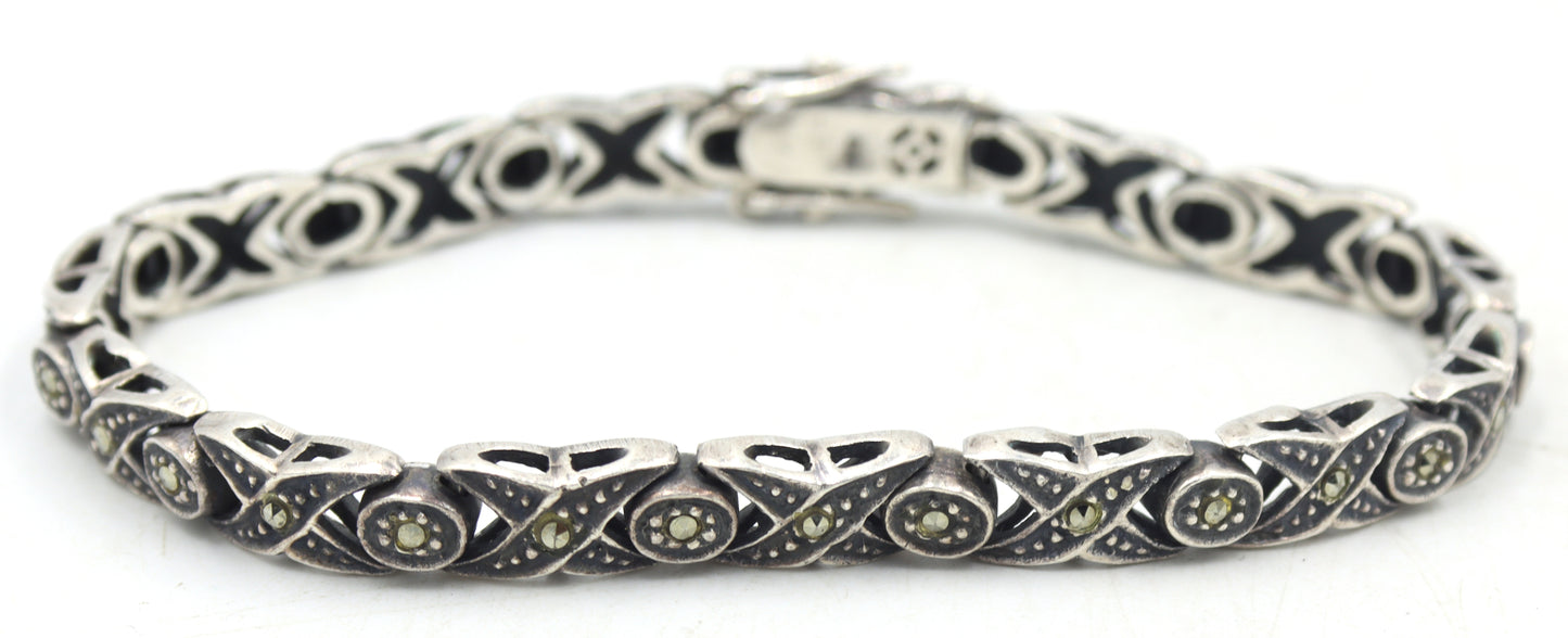 Group lot of 3 Vintage 925 sterling silver bracelets