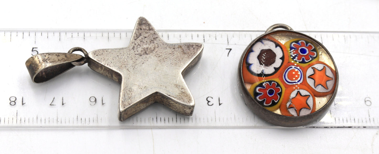 Group lot of Vintage 925 sterling silver pendants