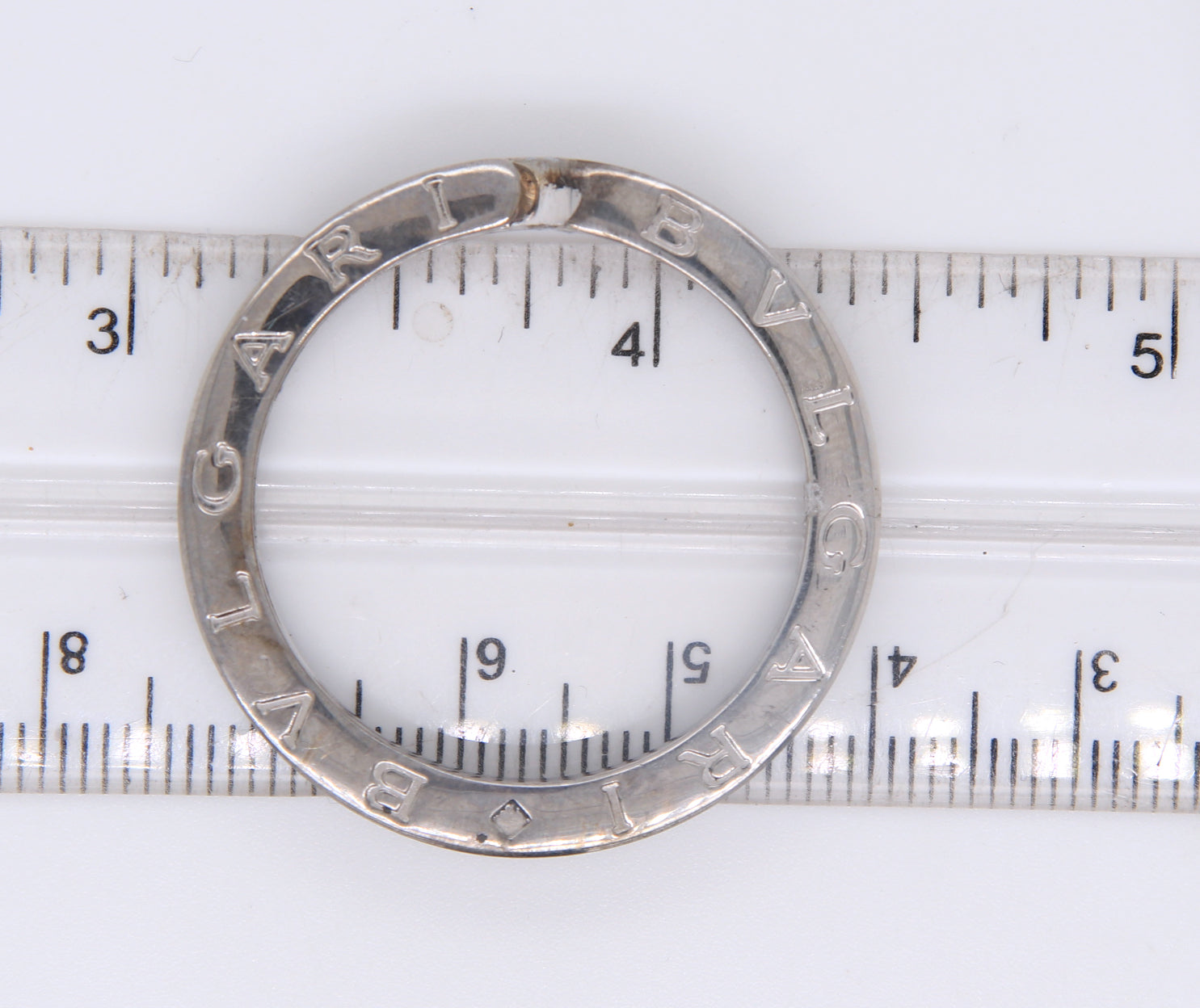 Bvlgari Sterling Silver Key Ring