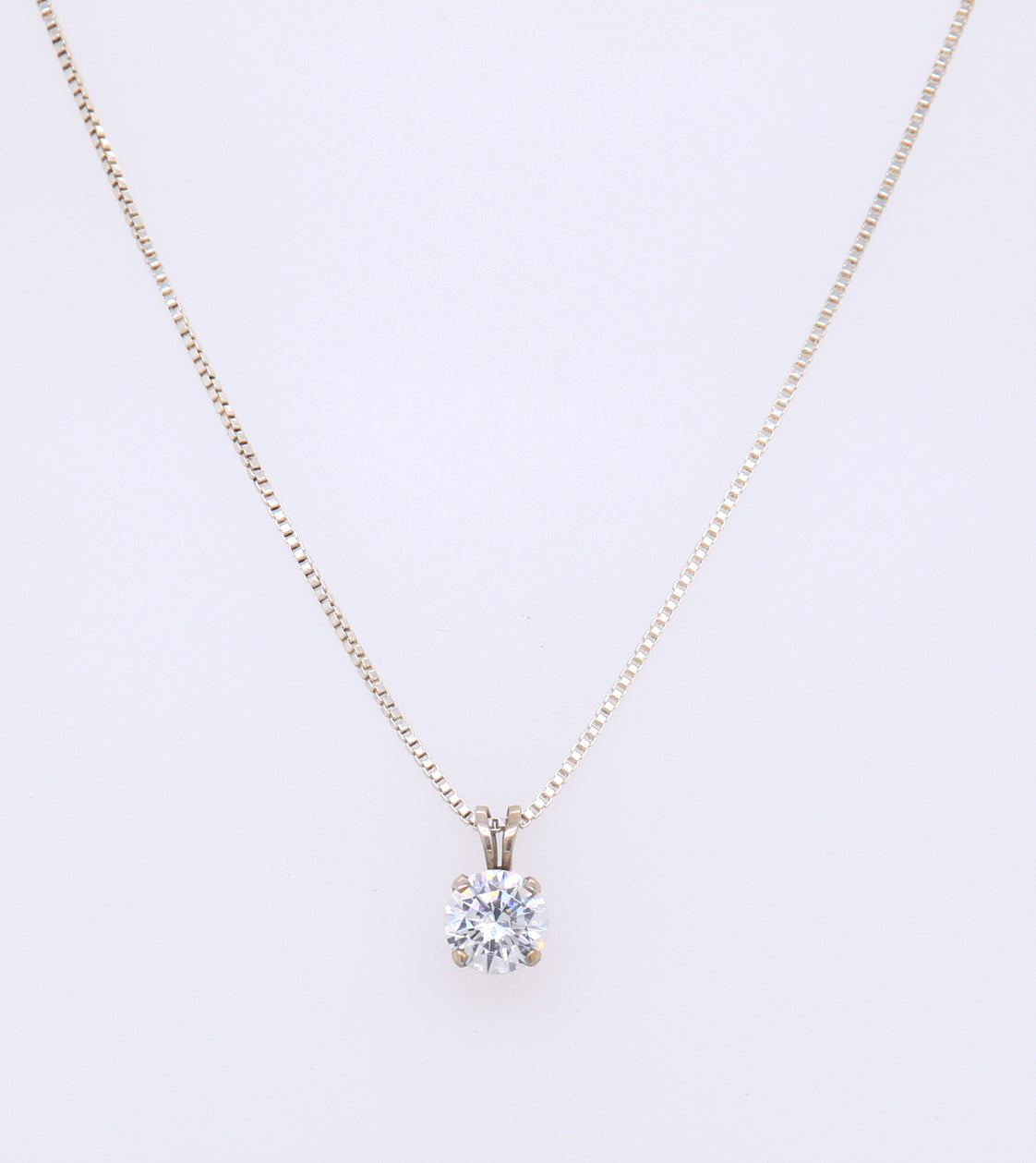Sterling Silver Cubic Zirconia Pendant on Chain