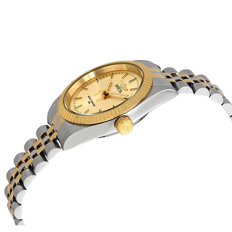 Invicta Specialty Womens Gold Dial Two Tone Stainless Steel Quartz Watch 36 mm