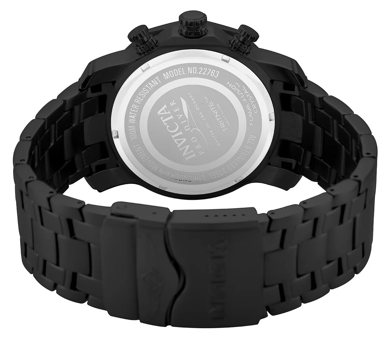 Invicta Men's Pro Diver Quartz Multifunction Black Dial Watch