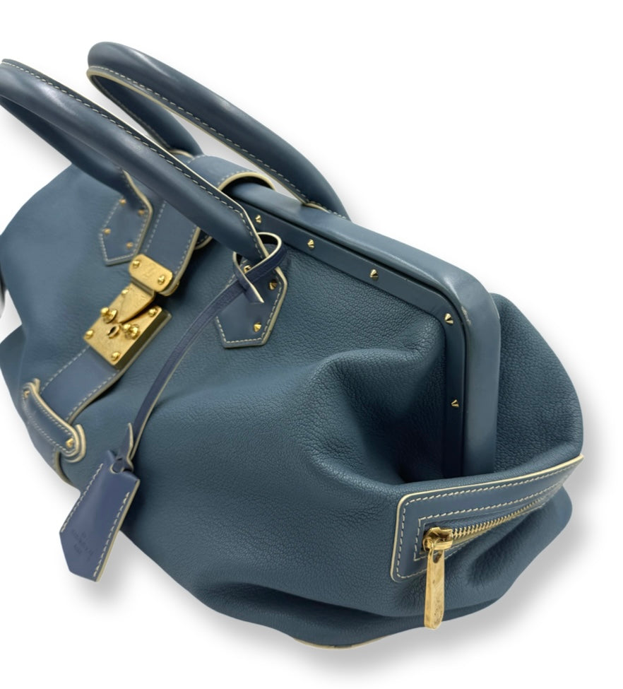 Louis Vuitton Blue Suhali Leather L'Ingenieux GM Bag