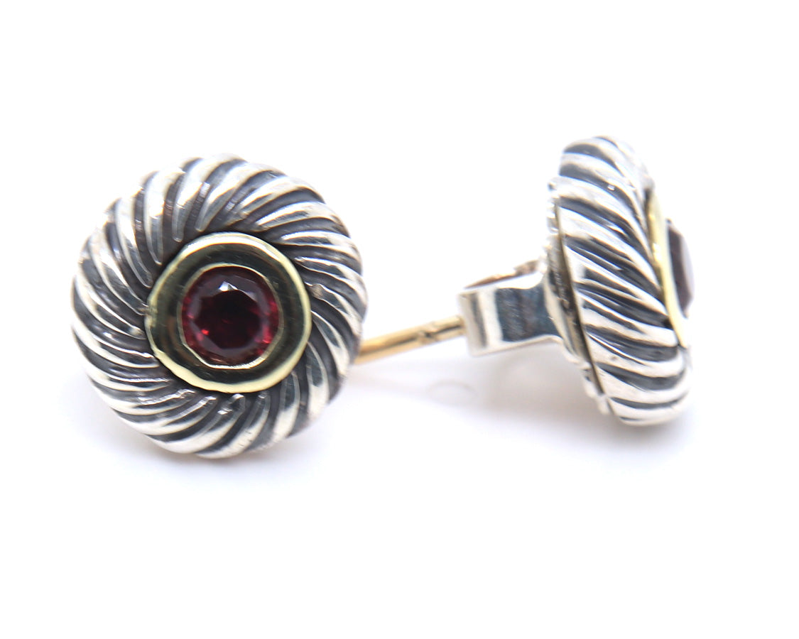 David Yurman Pink Tourmaline Cookie Earrings