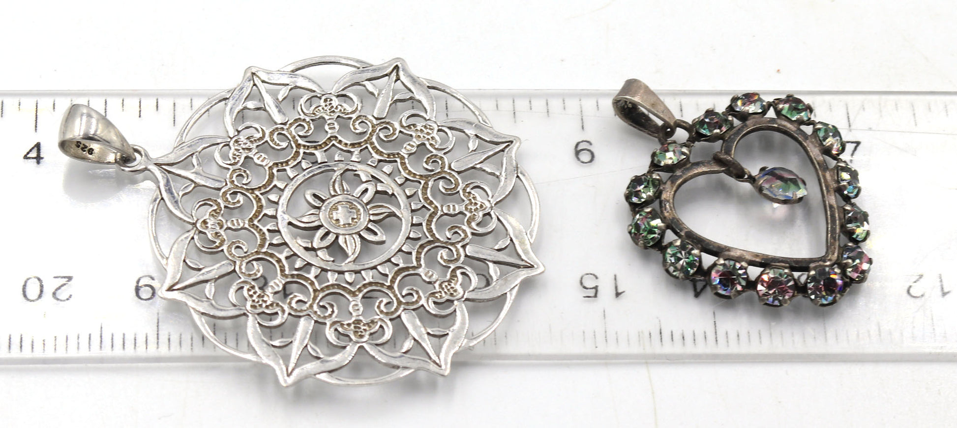 Group lot of Vintage 925 sterling silver pendants