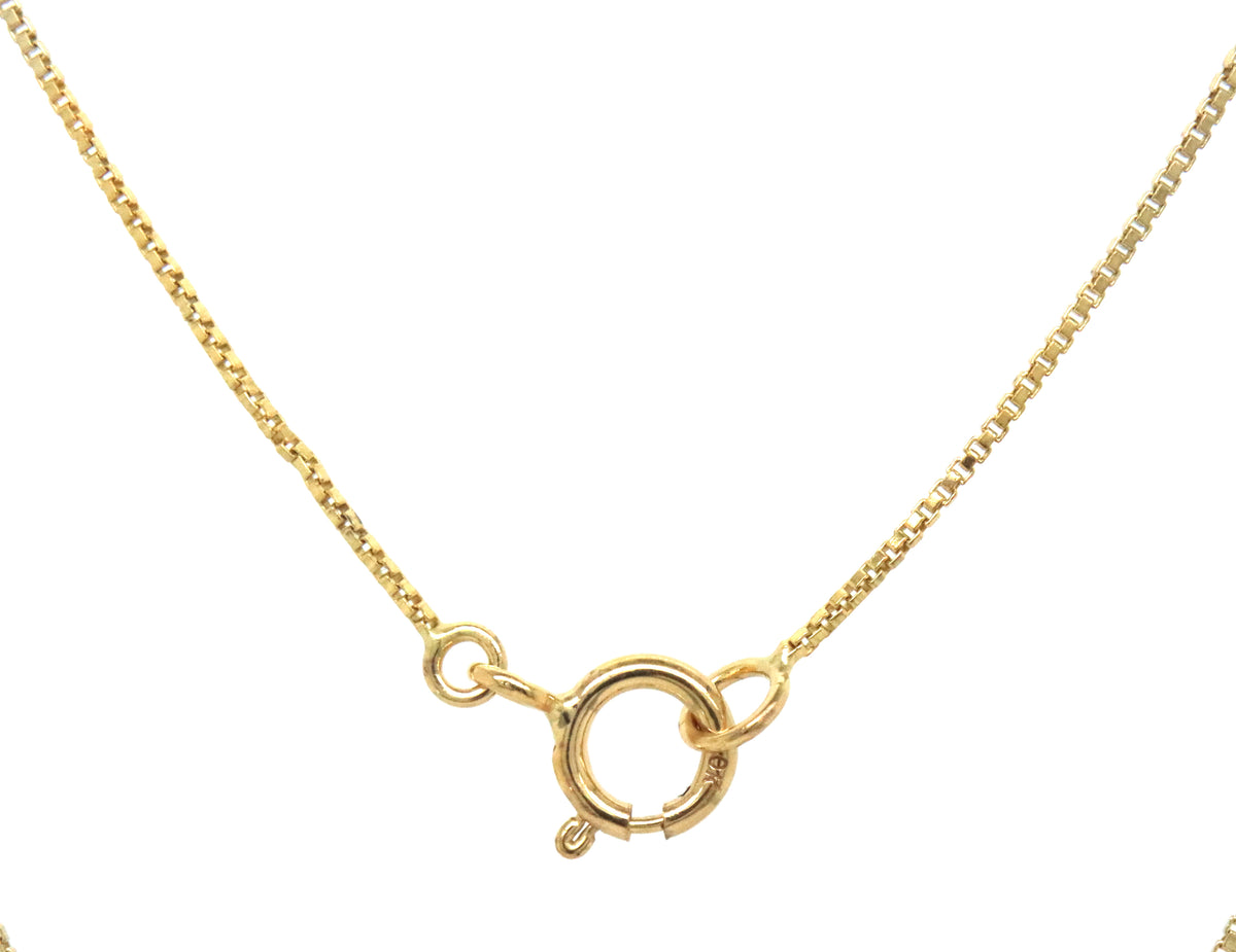 10kt Yellow gold Peridot and diamond pendant on chain