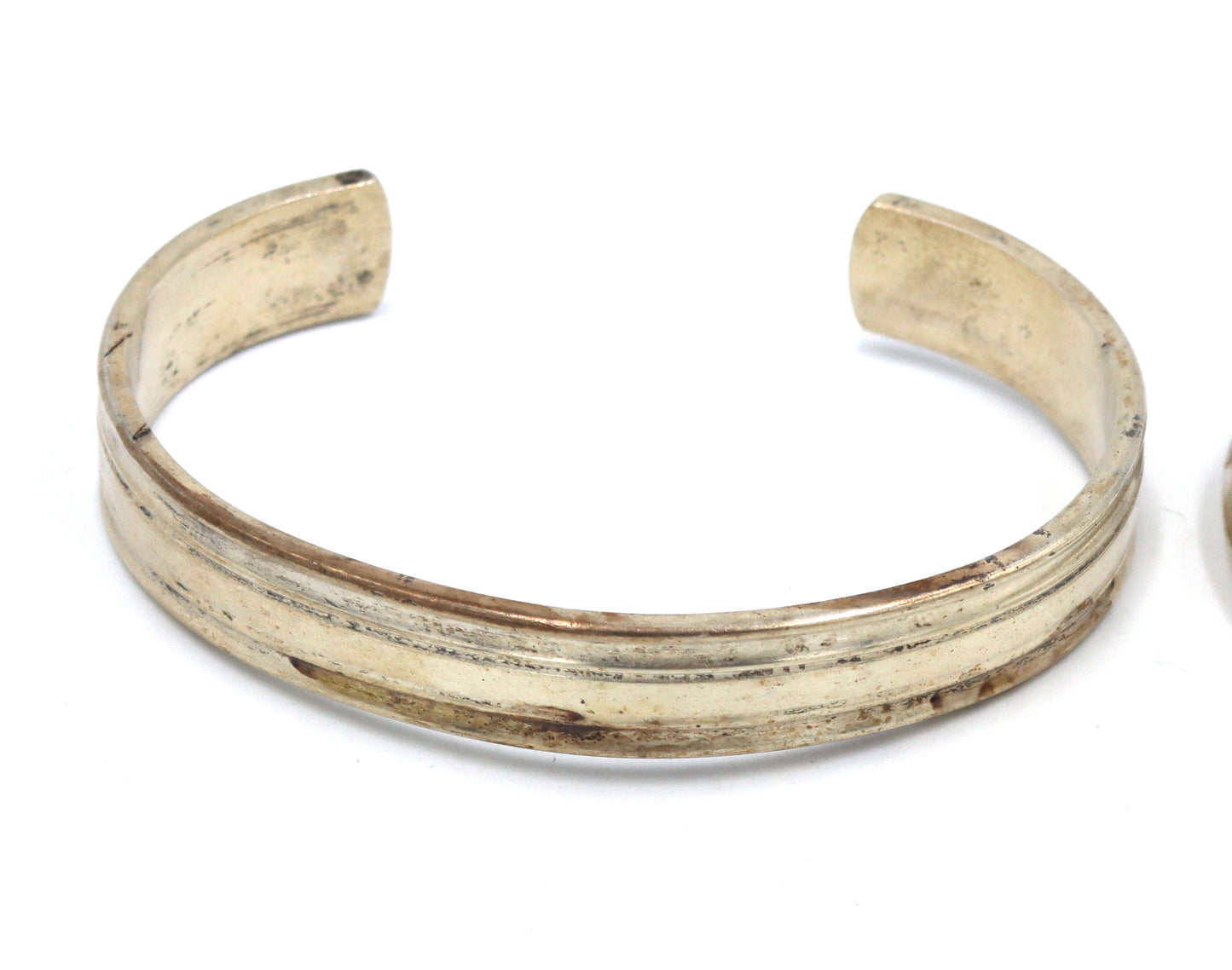 Group lot of Vintage 925 sterling silver cuff bangles