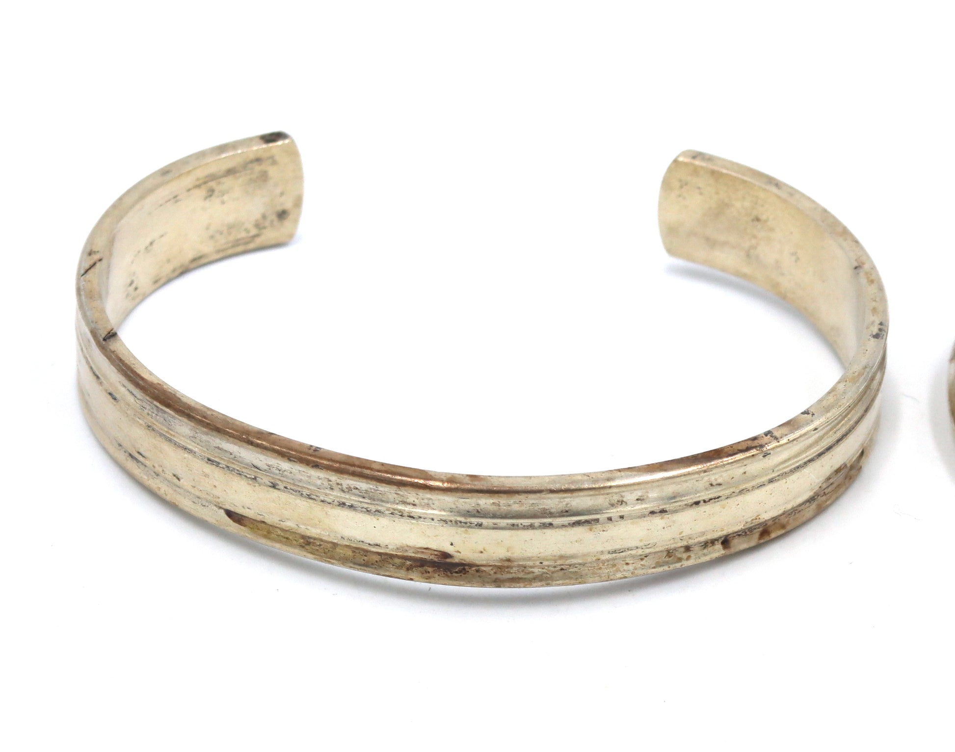 Group lot of Vintage 925 sterling silver cuff bangles