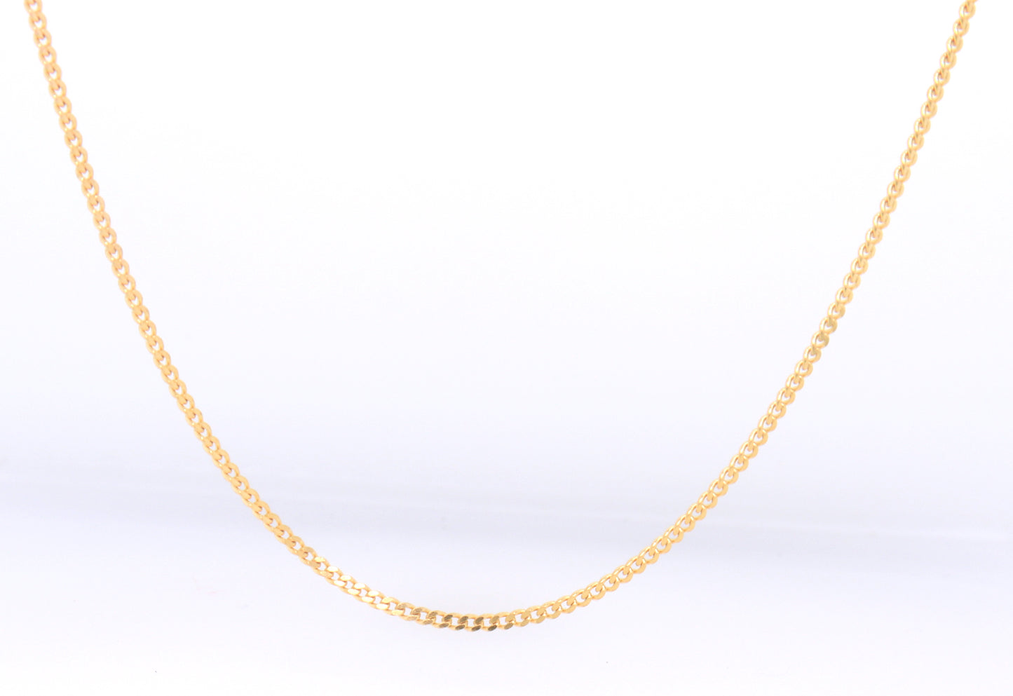 14kt Yellow gold Curb link chain necklace