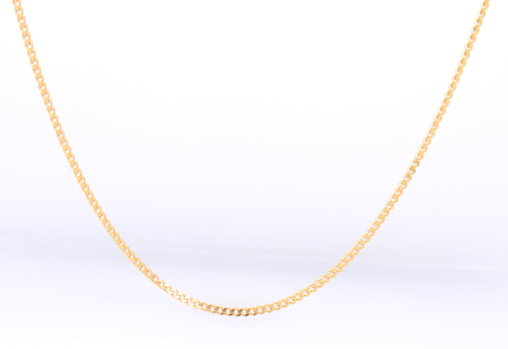 14kt Yellow gold Curb link chain necklace