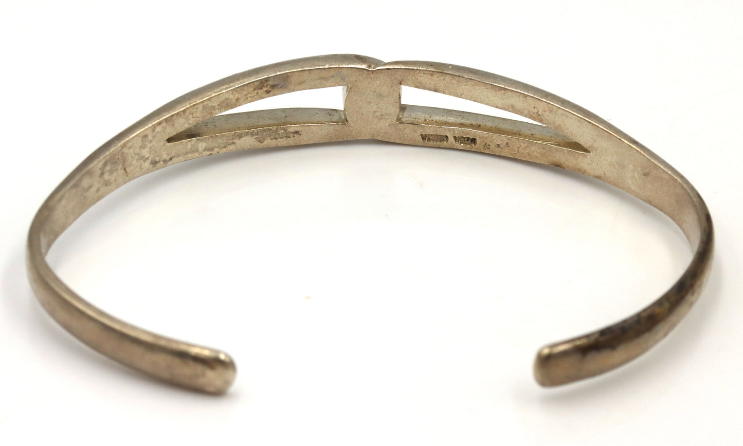 Group lot of 4 cuff bangles in 925 sterling silver