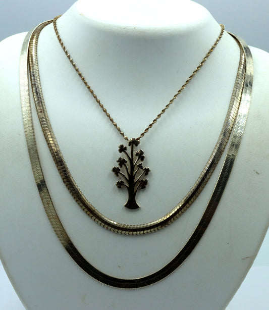 Group lot of 3 Vintage 925 sterling silver necklaces