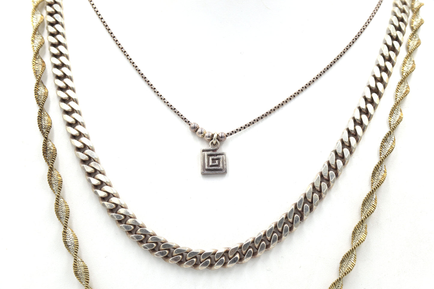 Vintage 925 sterling silver lot of 3 necklaces