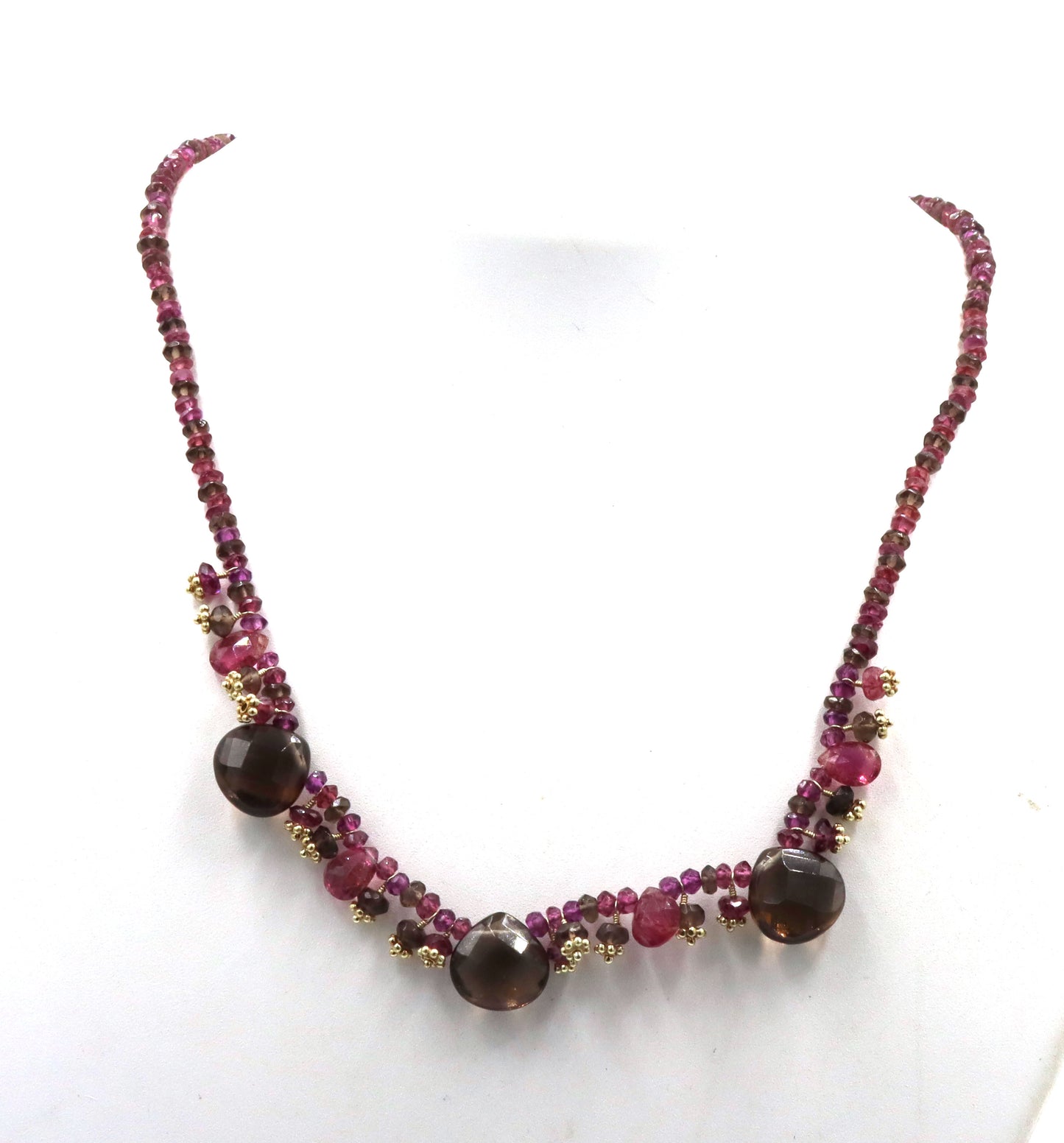 Garnet beaded necklace