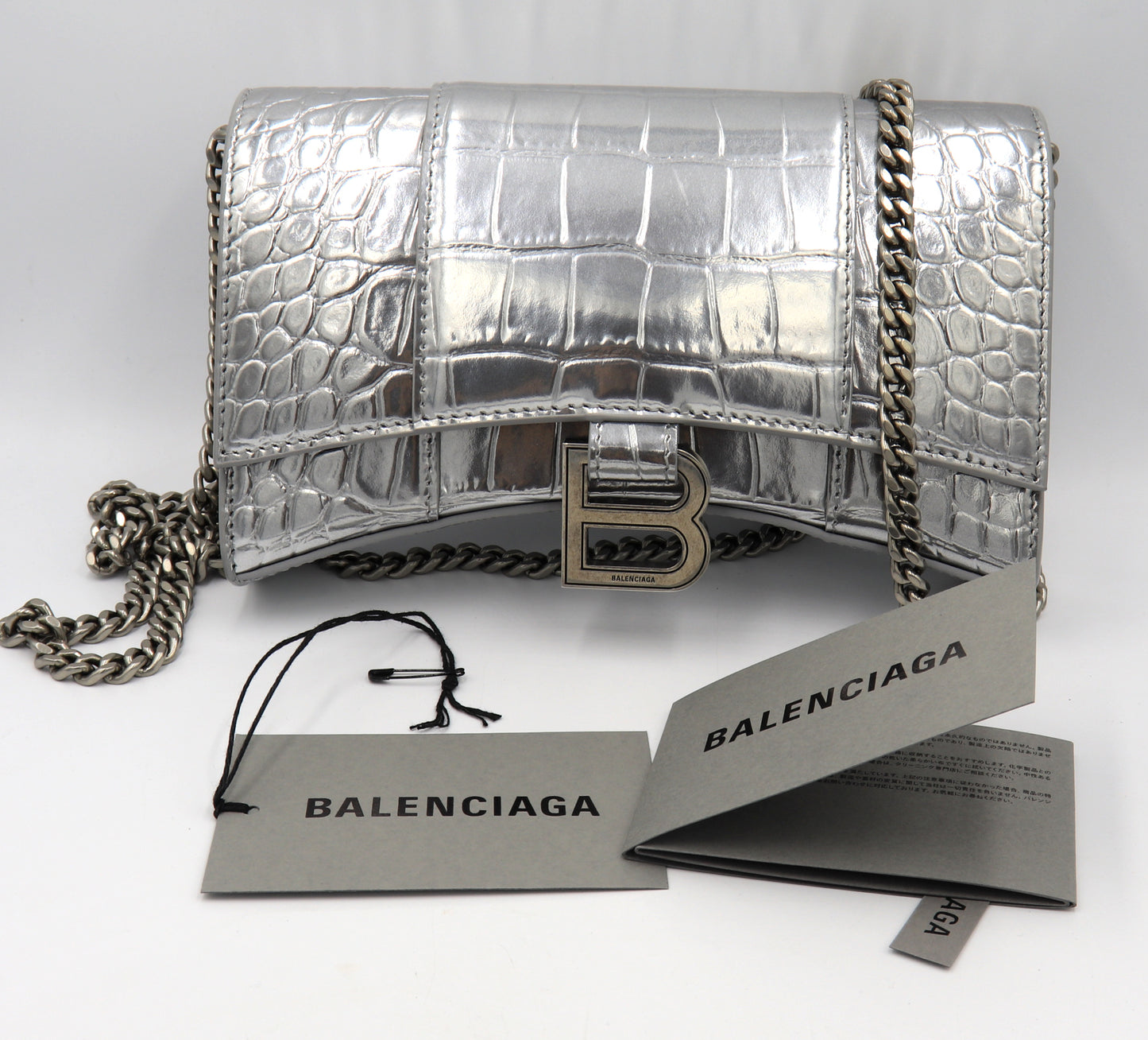 Balenciaga Hourglass Wallet on Chain Handbag
