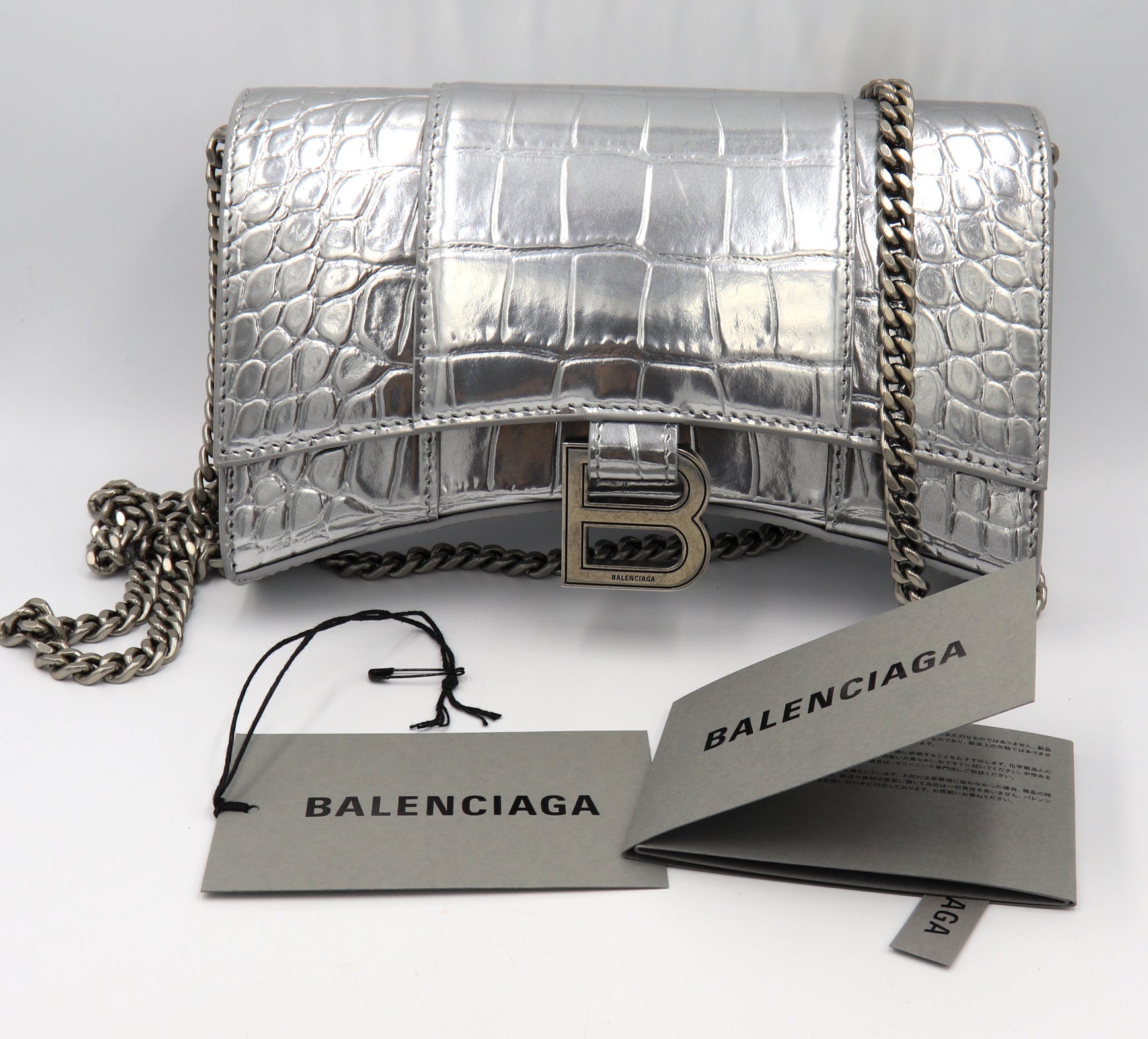 Balenciaga Hourglass Wallet on Chain Handbag