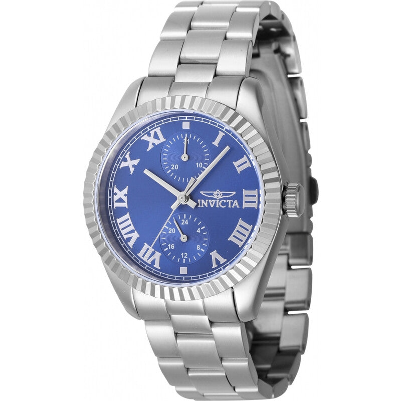 Invicta Specialty Womens Quartz Blue Dial Stainless Steel Bracelet Watch