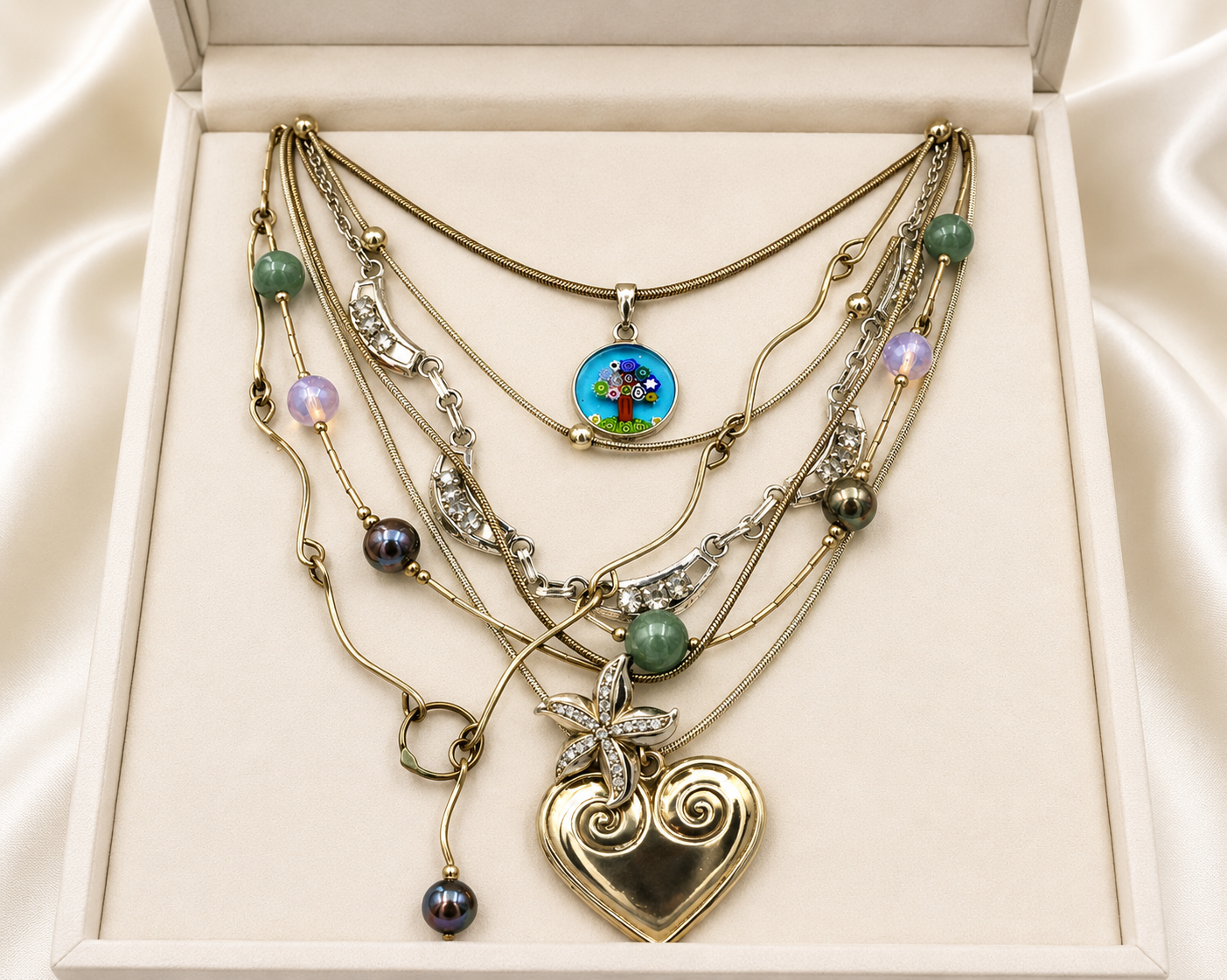 Group lot of 7 Vintage 925 sterling silver necklaces