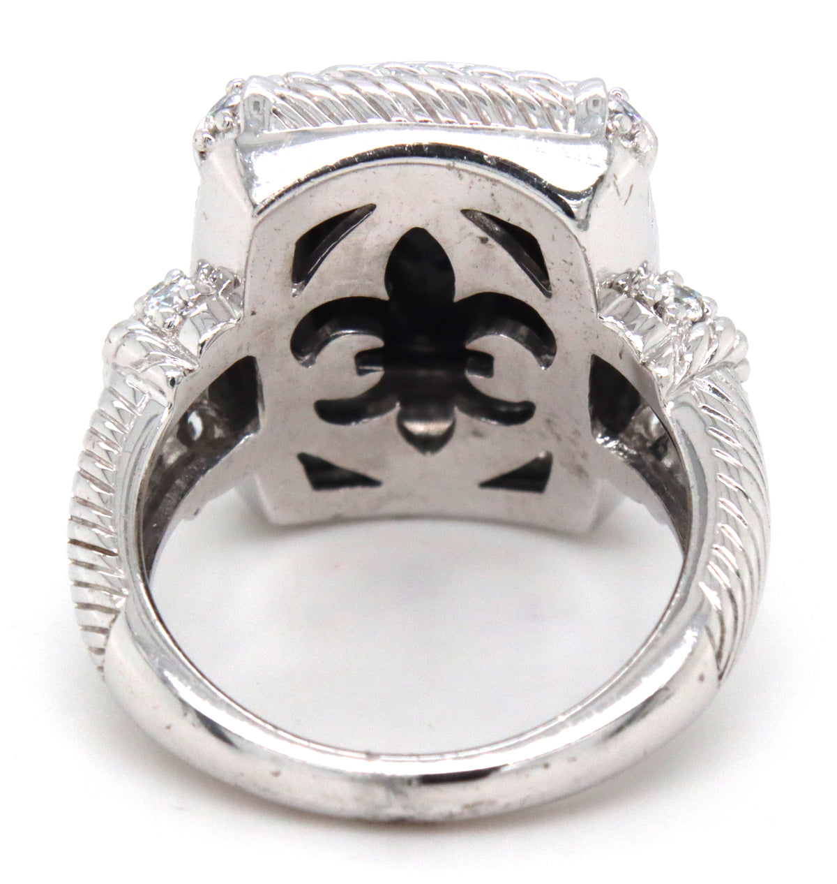 Judith Ripka black onyx ring in 925 sterling silver