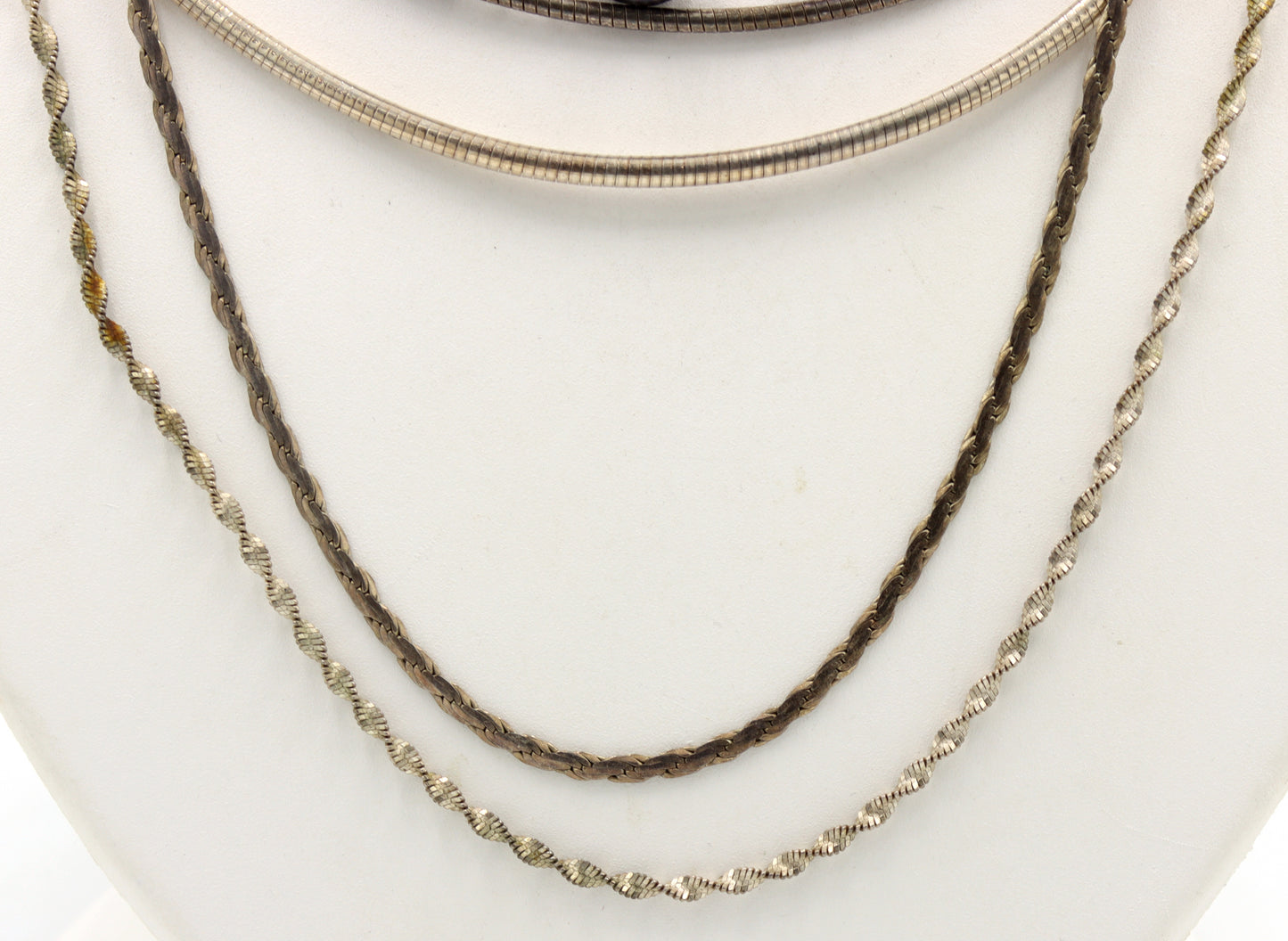 Group lot of  Vintage 925 sterling silver necklaces