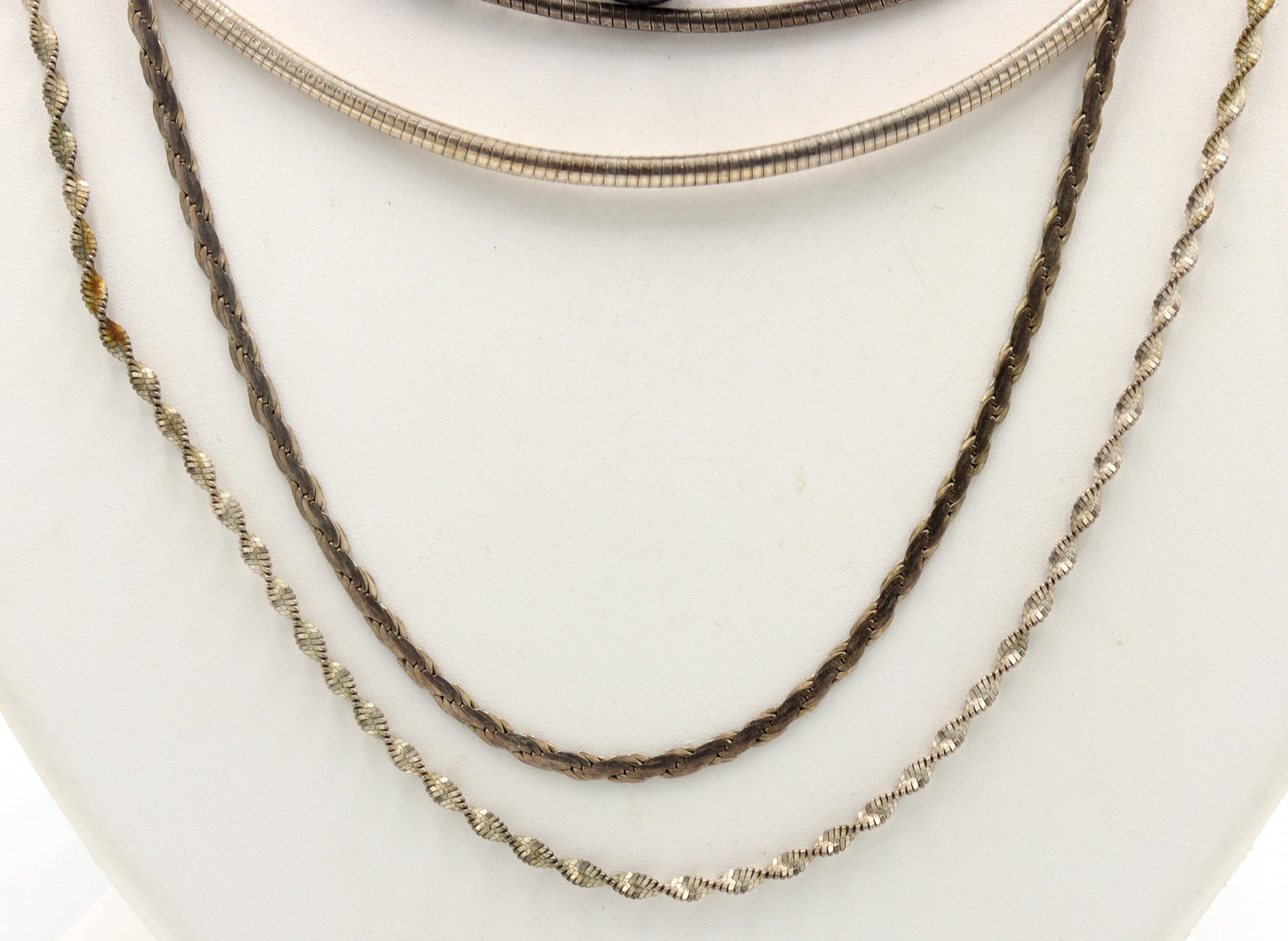 Group lot of  Vintage 925 sterling silver necklaces