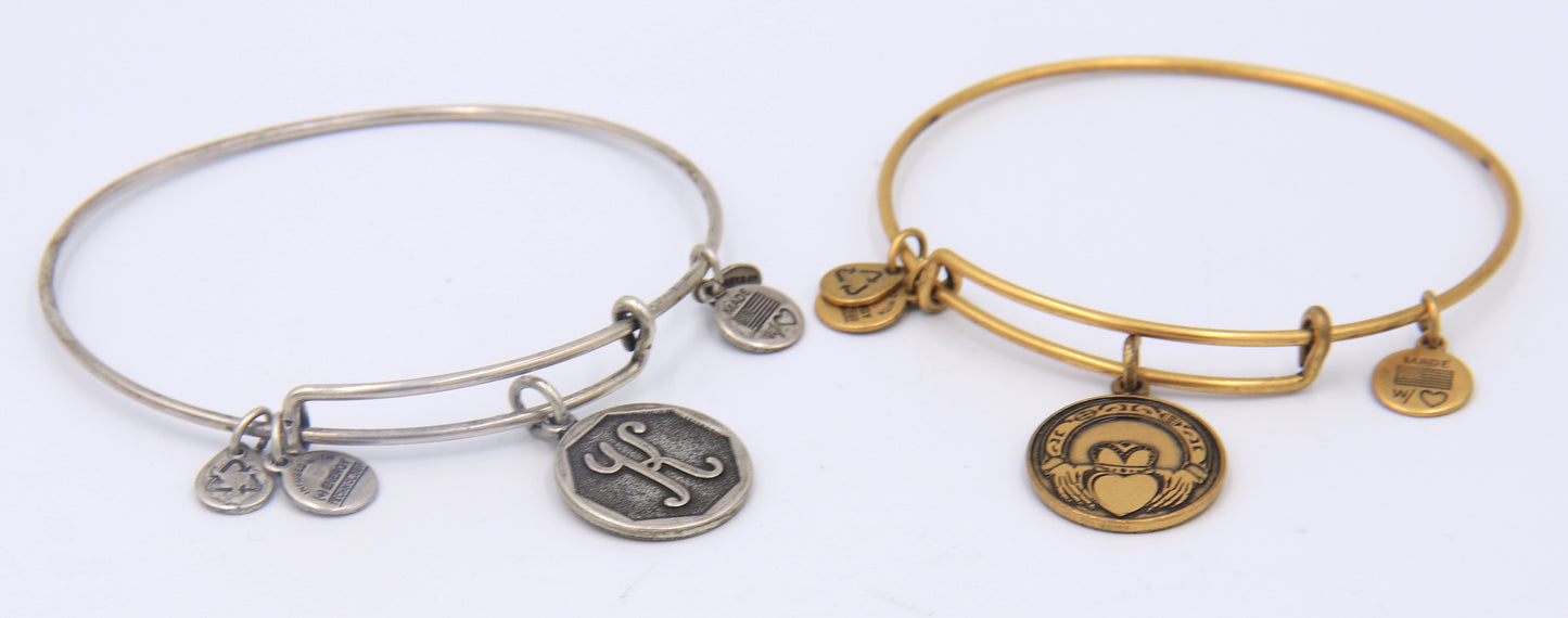 Alex and Ani Stainless Steel 9 Bracelets