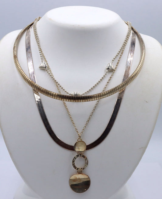 Group lot of 3 vintage 925 sterling silver necklaces