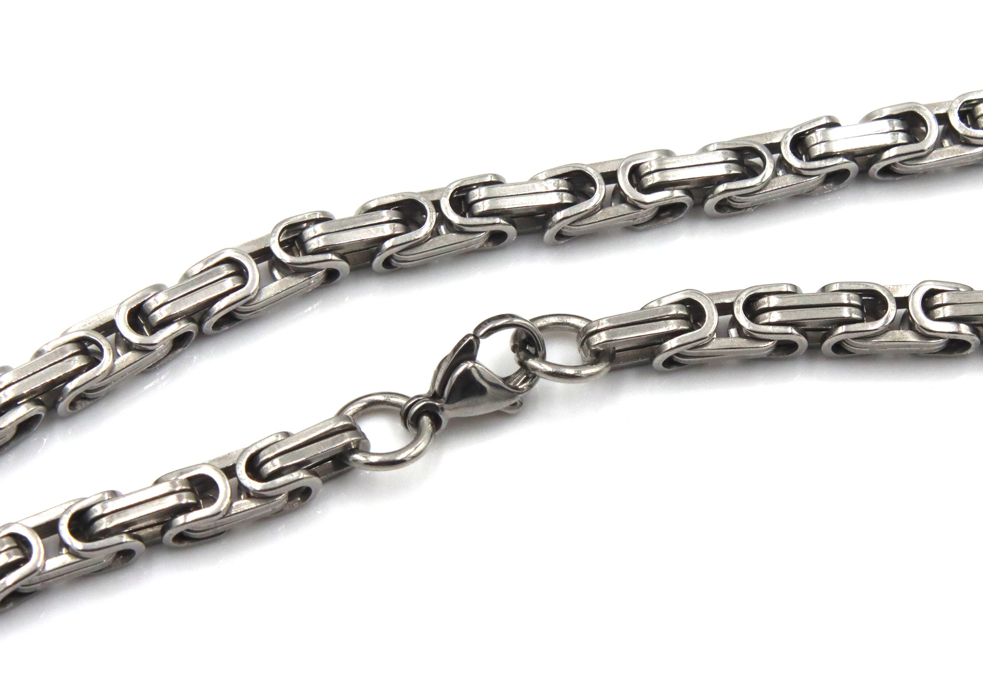 Stainless steel Byzantine chain necklace
