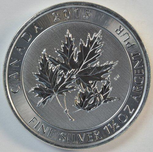 2015 Canada 1.5 oz Silver Maple Leaf $8 Coin .9999 Fine Silver BU